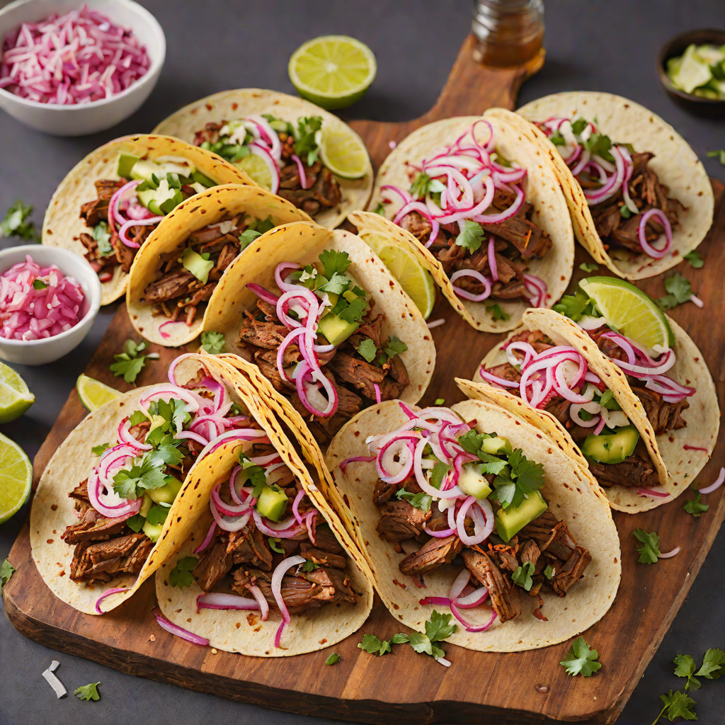 Grilled Cajun-Spiced Brisket Tacos with Pickled Onions