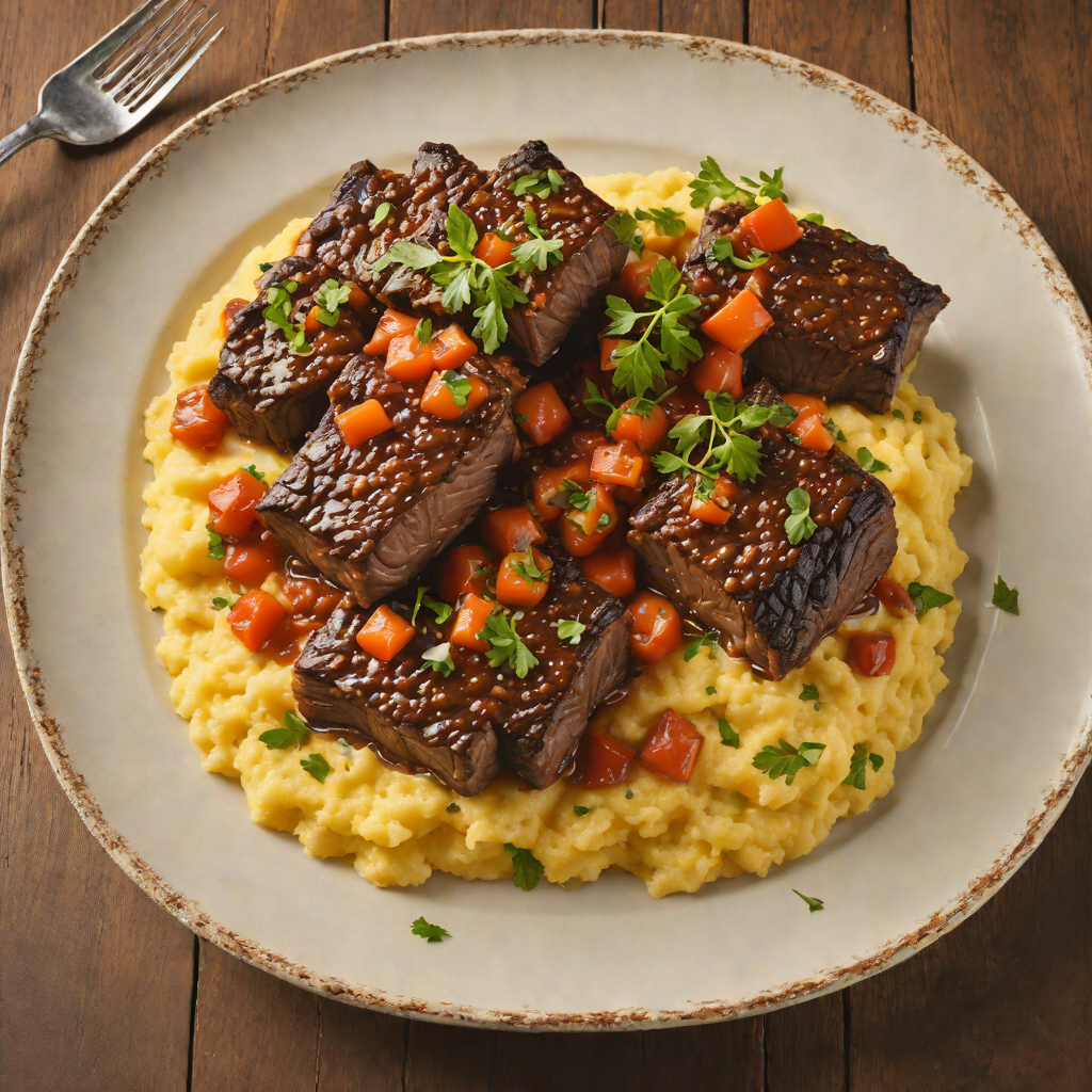 Braised Short Ribs with Creamy Polenta