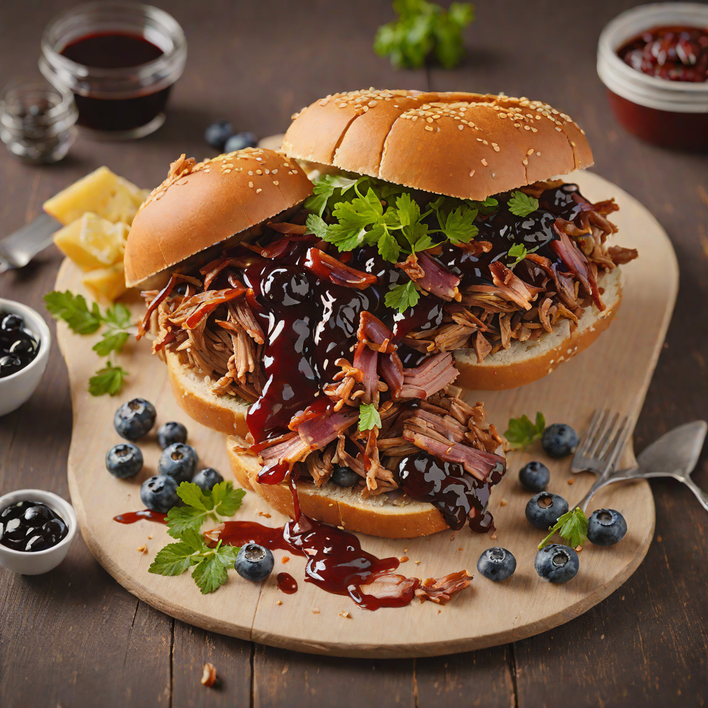 Slow-Smoked Pulled Pork with Maple-Bacon Blueberry BBQ Sauce
