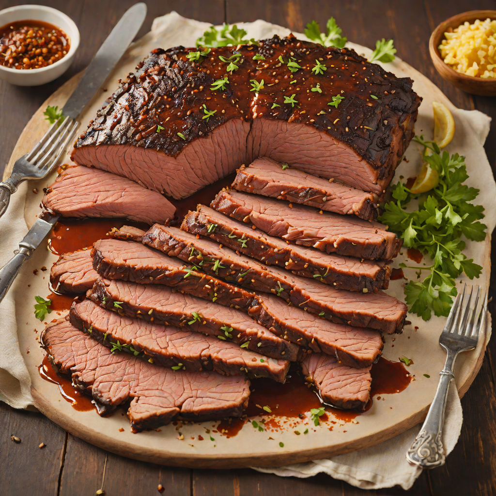 Slow-Cooked Beef Brisket with Texas-Style Barbecue Rub