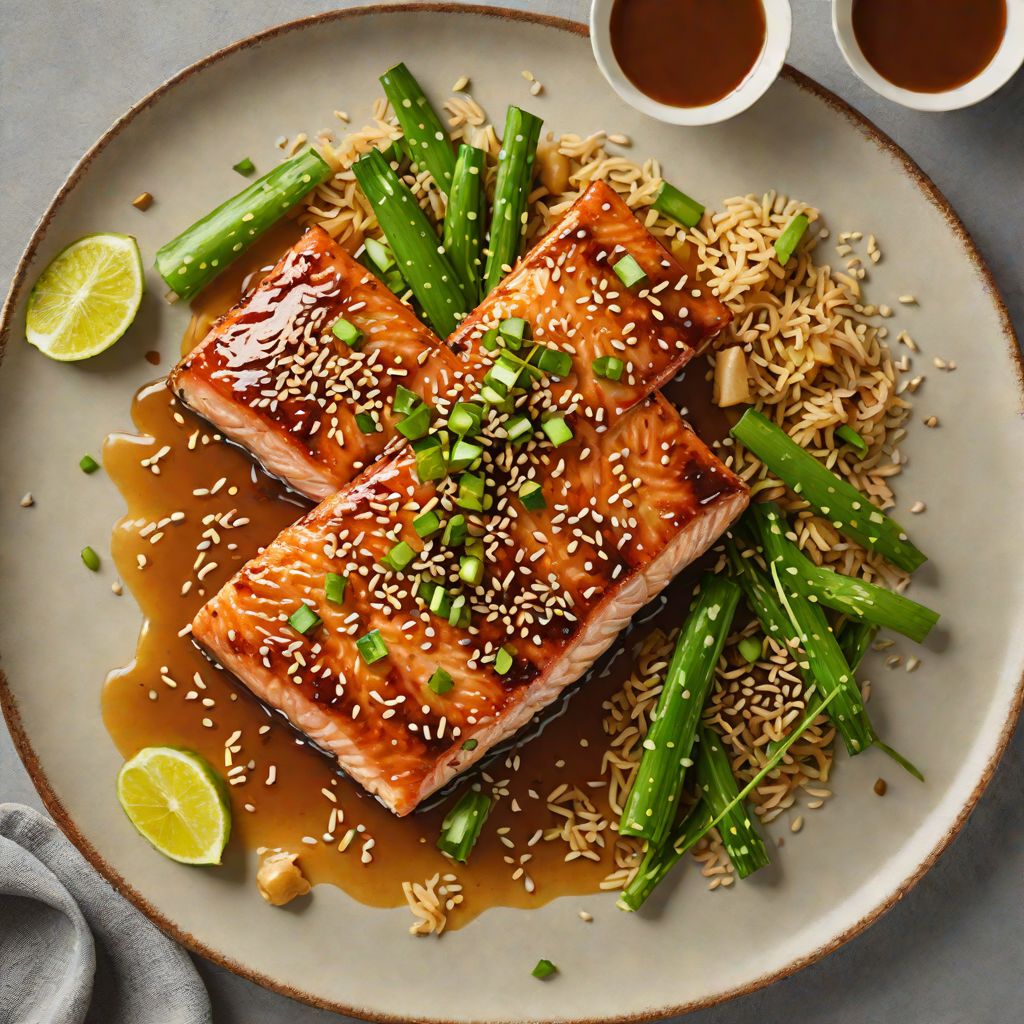 Glazed Miso-Maple Salmon with Sesame and Scallions
