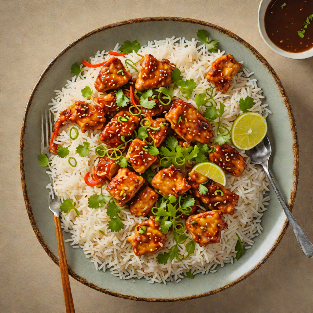 Sautéed Vietnamese Lemongrass Chicken with Jasmine Rice
