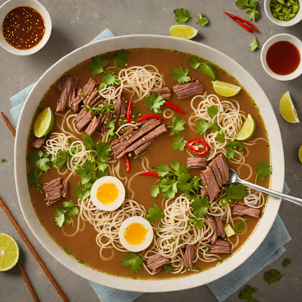 Spicy Lemongrass Pho with Slow-Simmered Beef Broth