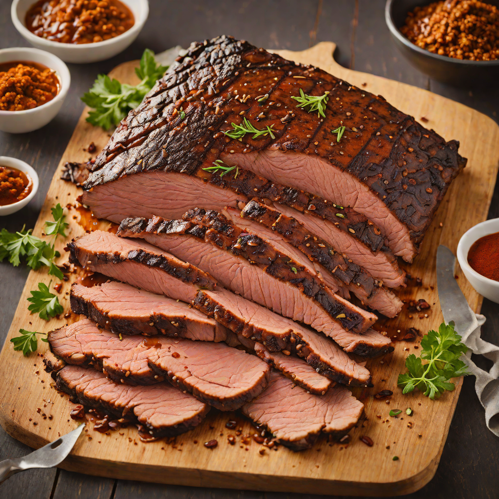 Grilled Texas-Style Beef Brisket with Smoky Barbecue Rub