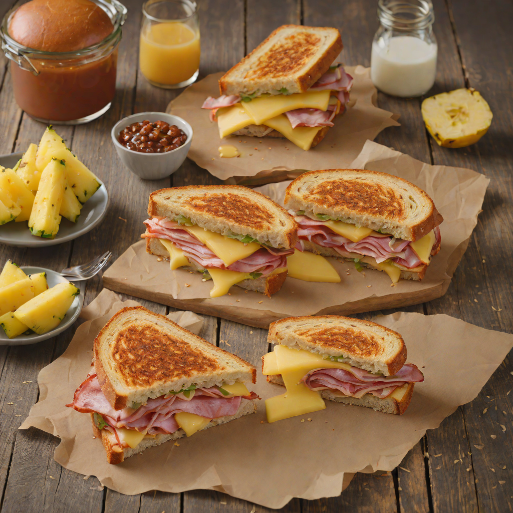 Maple-Glazed Canadian Bacon and Pineapple Sandwich