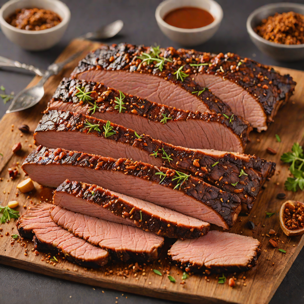 Grilled Texas-Style Beef Brisket with Smoky Spice Rub