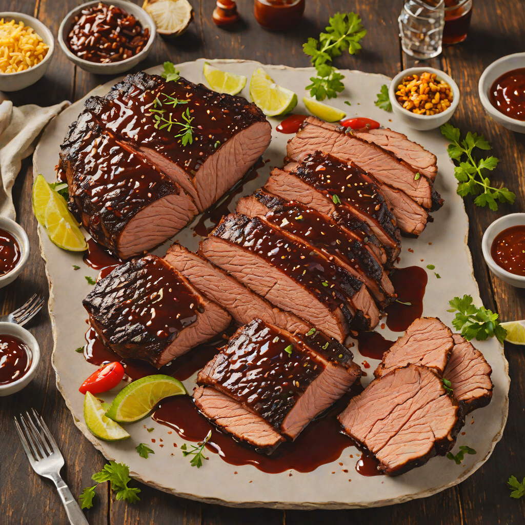 Grilled Texas-Style Brisket with Spicy Barbecue Glaze