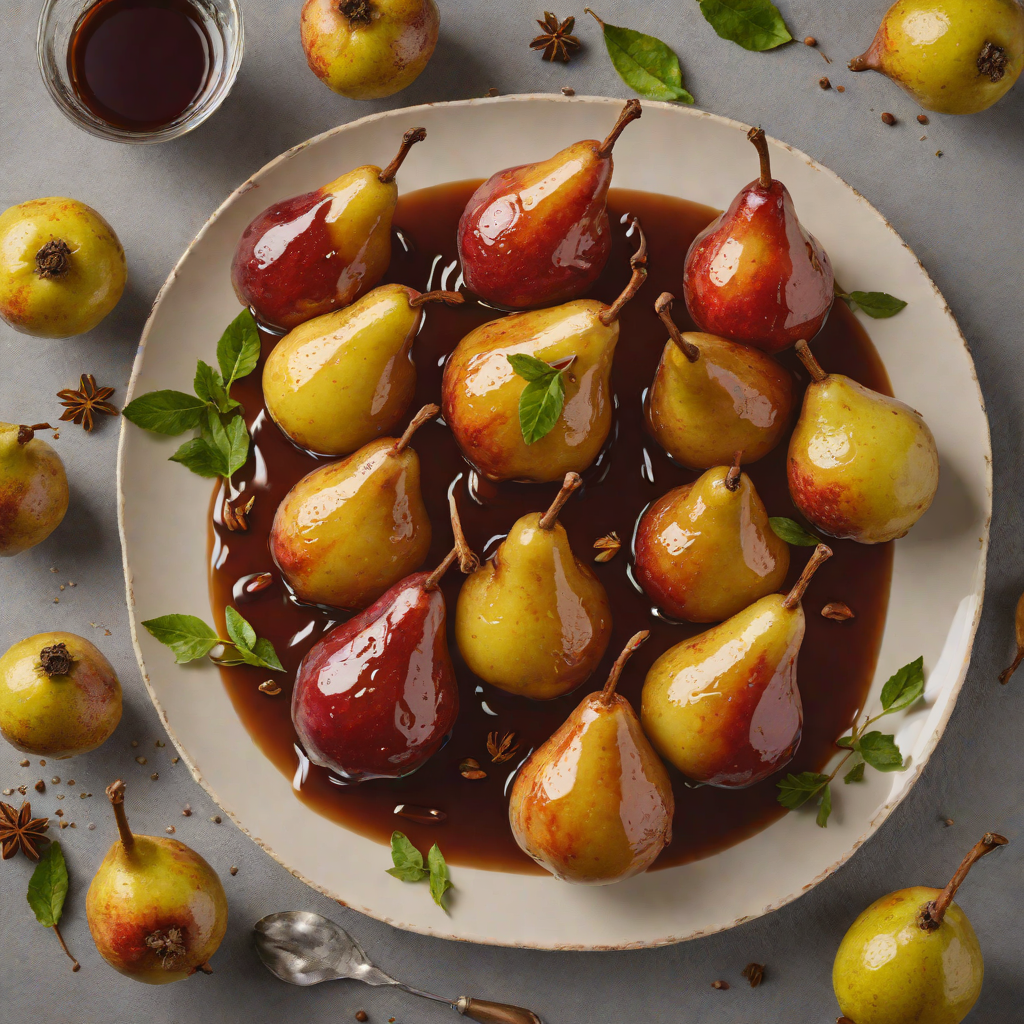 Wine-Poached Pears with Cardamom and Clove Syrup
