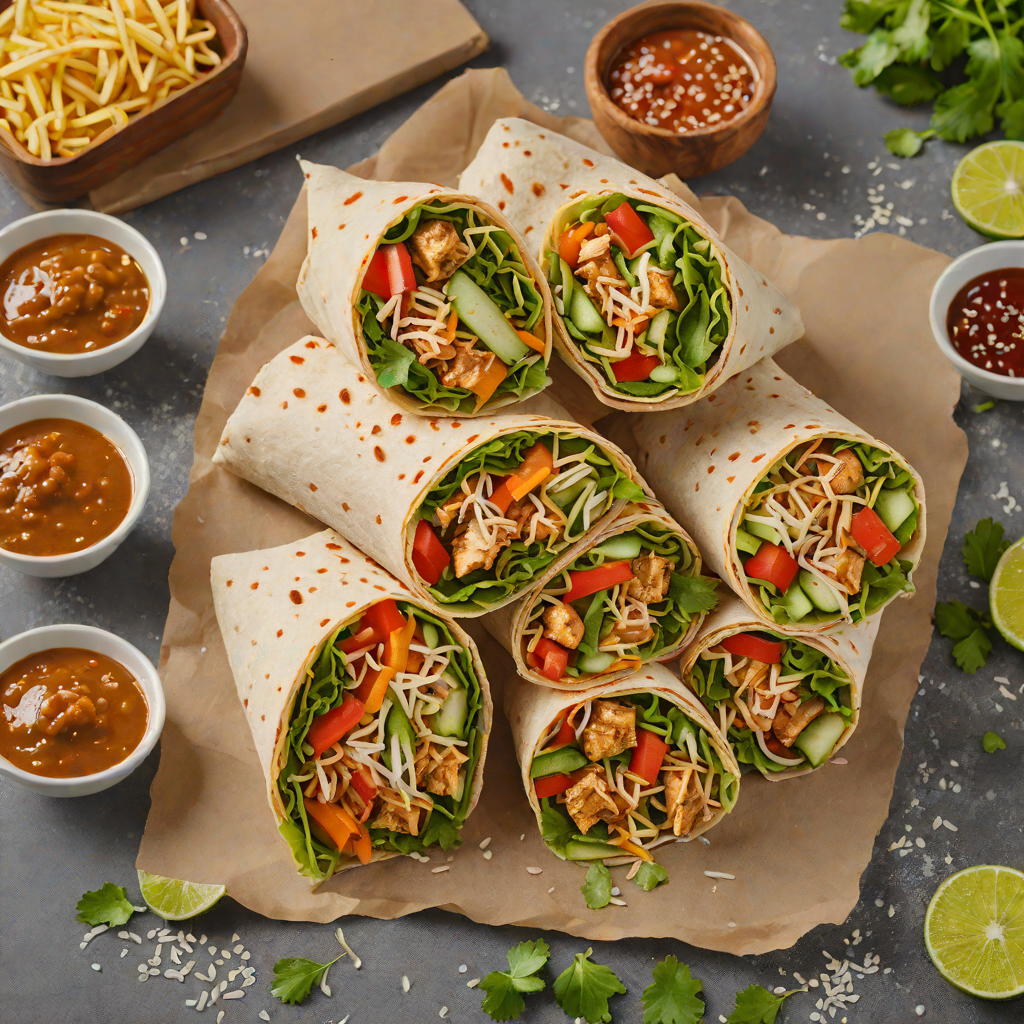 Spiced Vietnamese Lemongrass Chicken Banh Mi Wrap