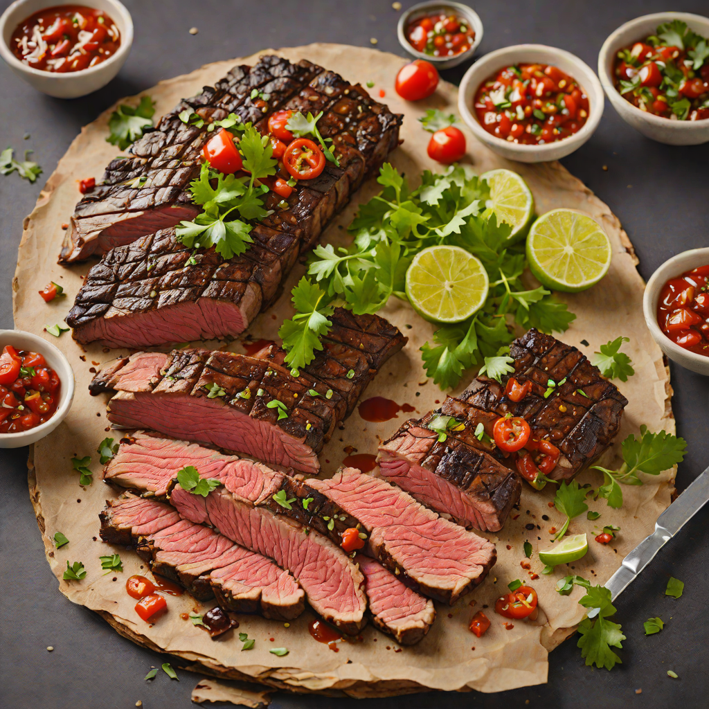 Grilled Beef Skirt Steak with Smoky Chipotle Salsa