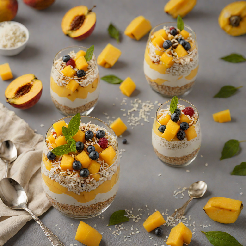 No-Bake Mango Coconut Chia Parfait