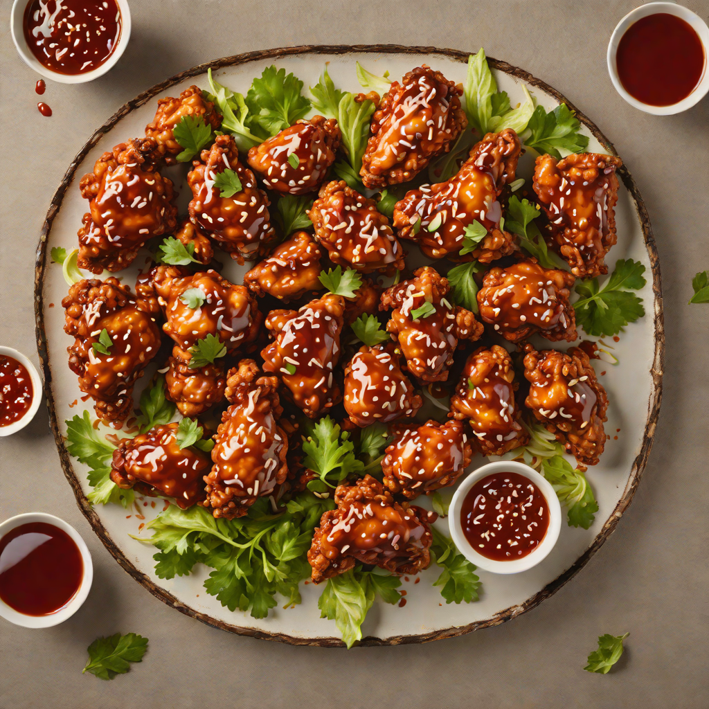 Double-Fried Korean Chicken with Gochujang Glaze