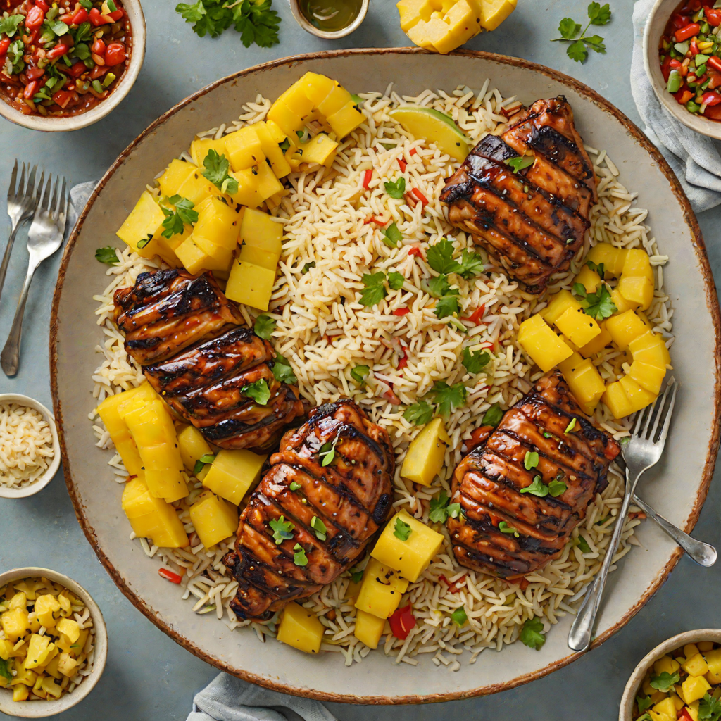 One-Pot Caribbean Jerk Chicken with Pineapple Rice