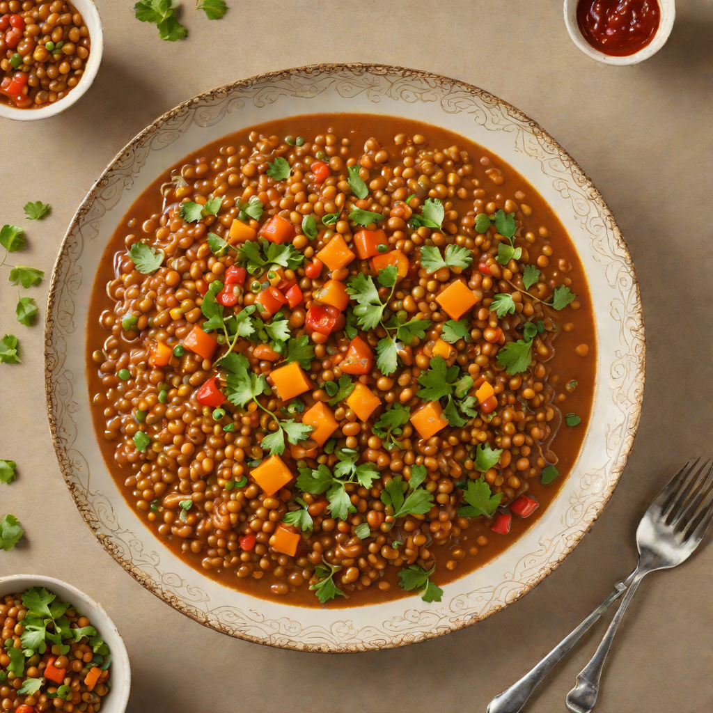 Vegetarian Lentil Misir Wat with Berbere Sauce