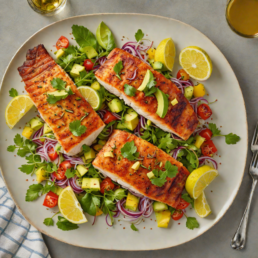 Pan-Seared Red Snapper with Citrus Avocado Salad