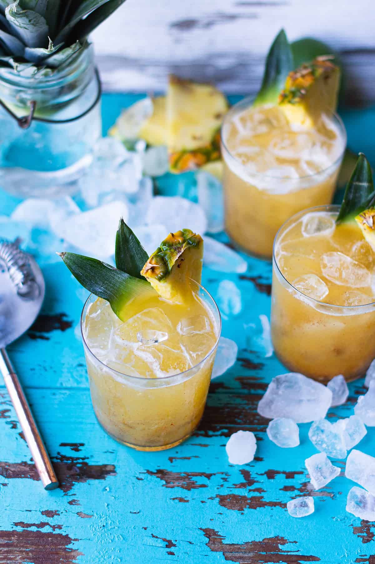 Charred Pineapple Caribbean Rum Punch