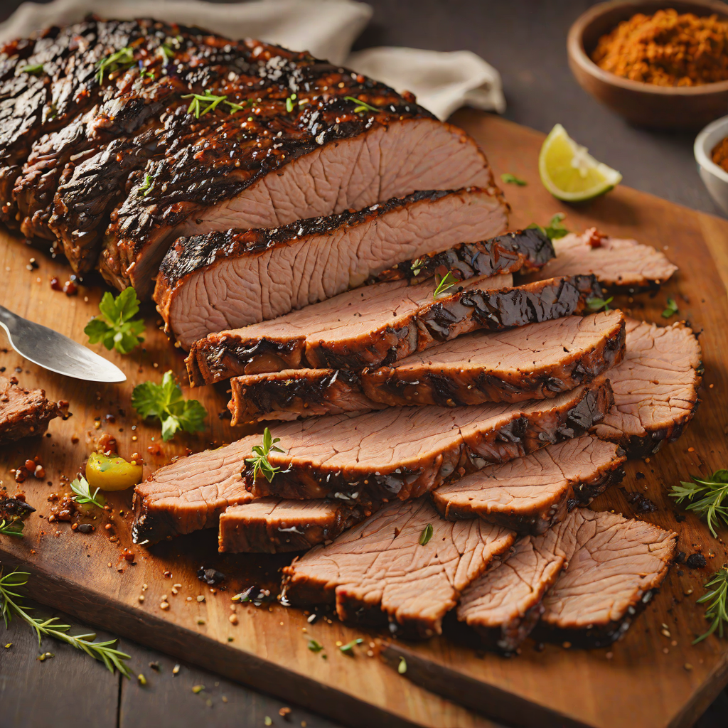 Grilled Texan-Style BBQ Brisket with Smoky Dry Rub