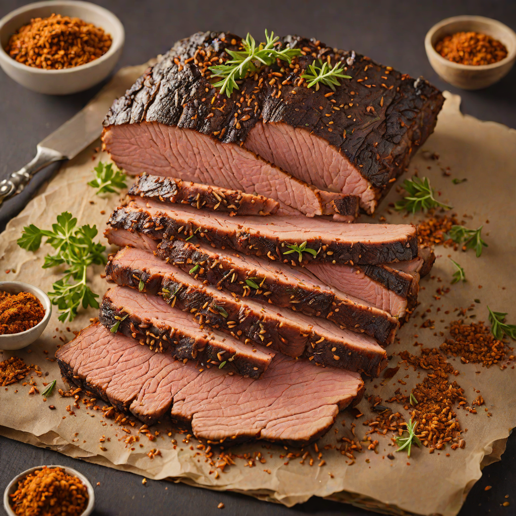 Slow-Smoked Beef Brisket with Spiced Texas Dry Rub