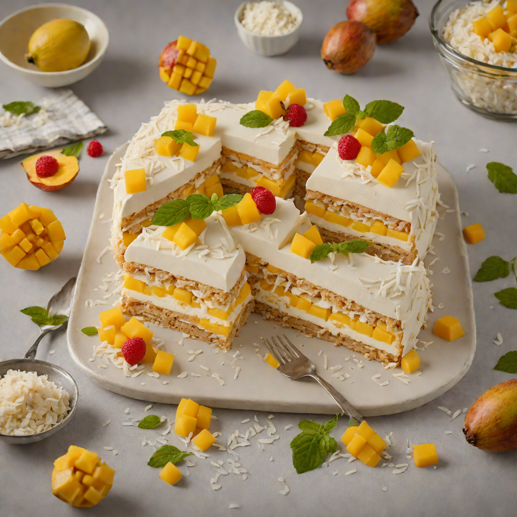 No-Bake Coconut Mango Icebox Cake