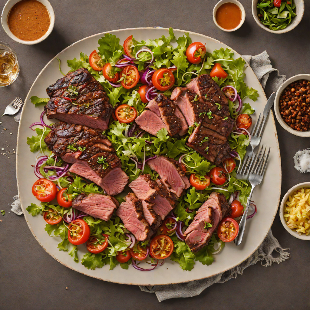 Spiced Kenyan Nyama Choma with Tangy Kachumbari Salad