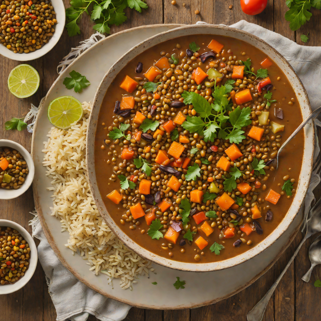 Kenyan-Inspired Spiced Lentil and Vegetable Stew