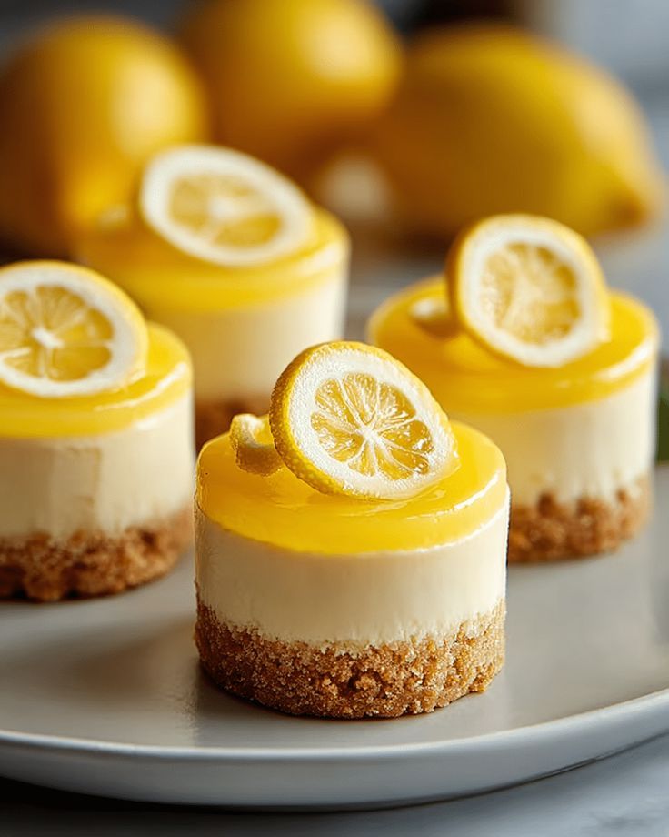 Lemon Basil No-Bake Cheesecake Parfaits