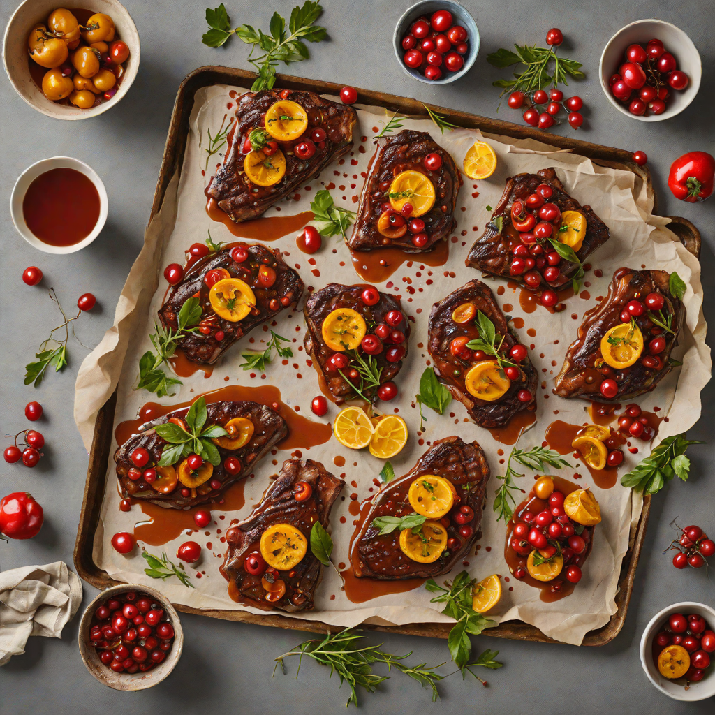 Sheet Pan Kangaroo Steaks with Roasted Quandong Glaze