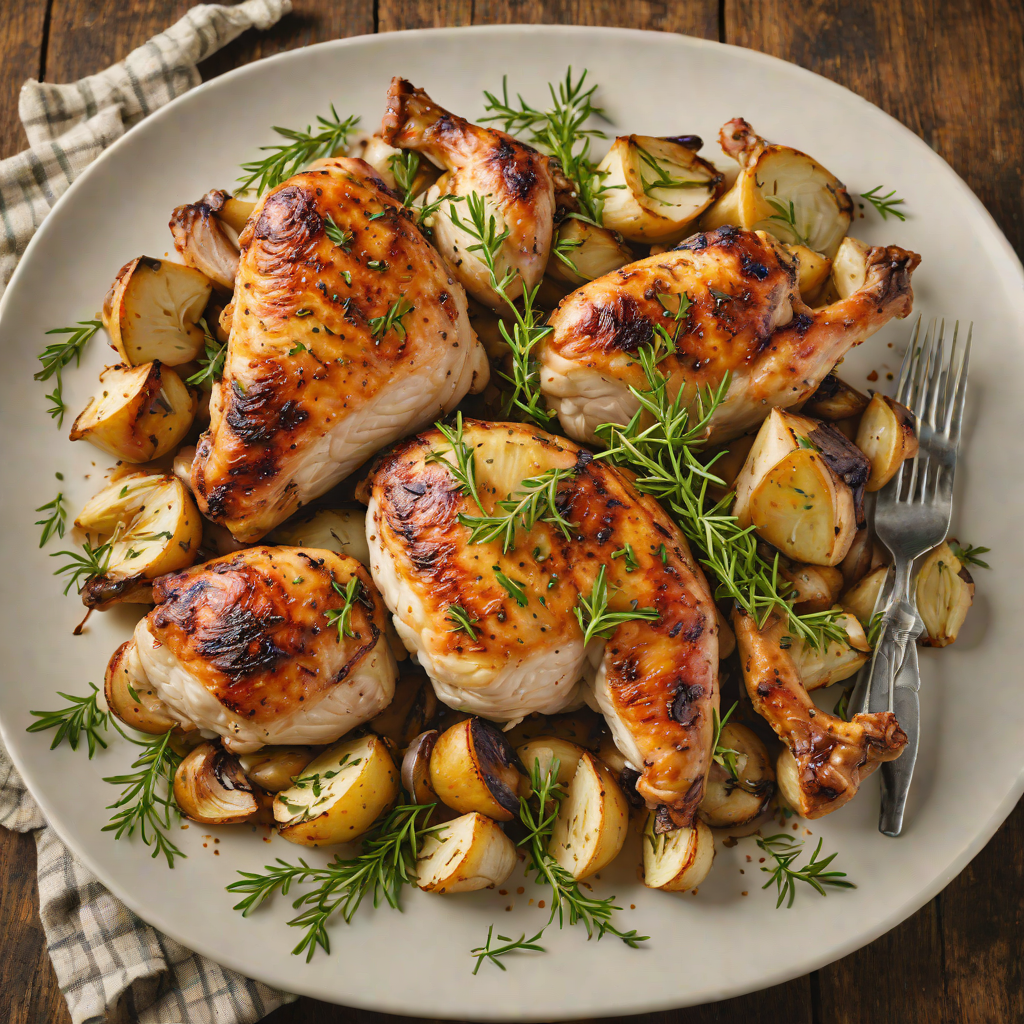Pan-Seared Chicken with Roasted Garlic and Fresh Thyme