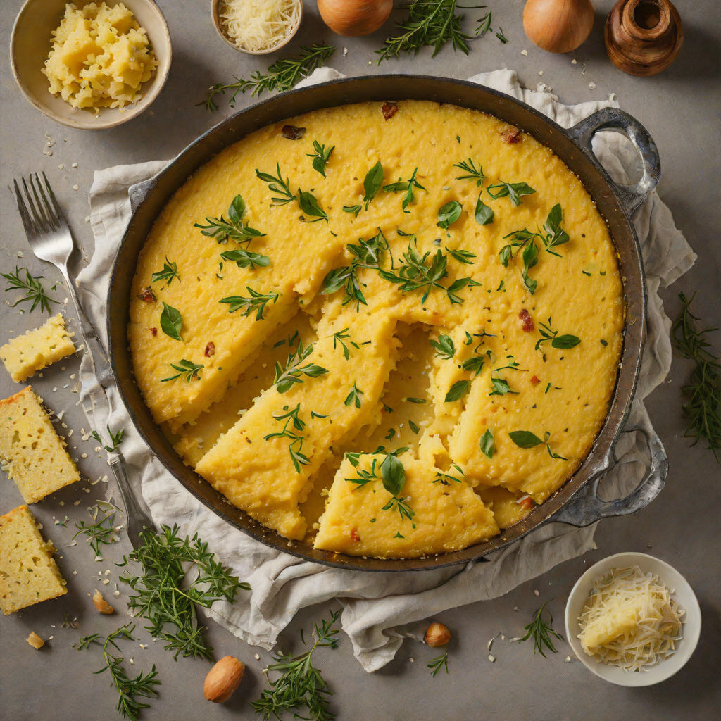 Italian Oven-Baked Polenta with Parmesan and Thyme