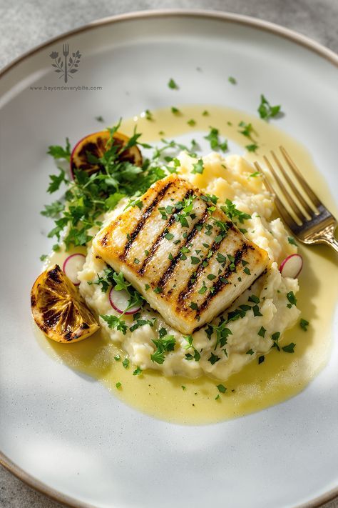 Grilled Lake Bass with Mountain Herb Butter