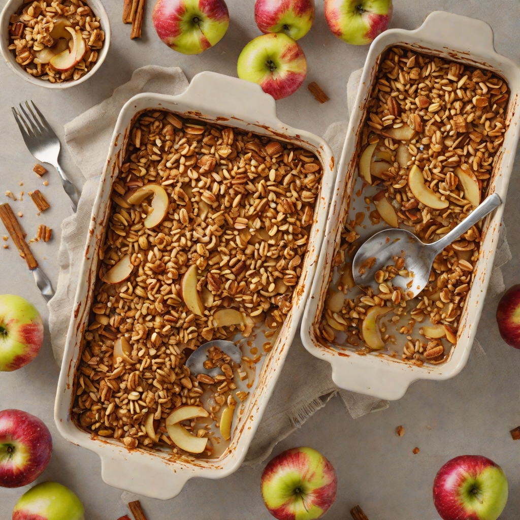 Oven-Baked Apple Cinnamon Crisp with Oat Topping