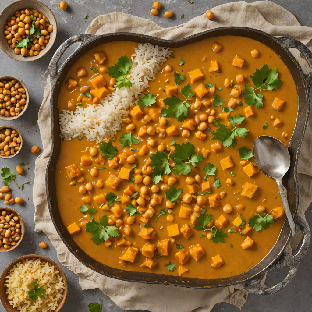 Baked Vegan Pumpkin and Chickpea Curry