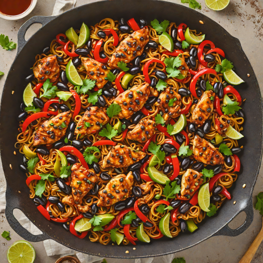 One-Pan Spicy Chicken and Black Bean Stir Fry