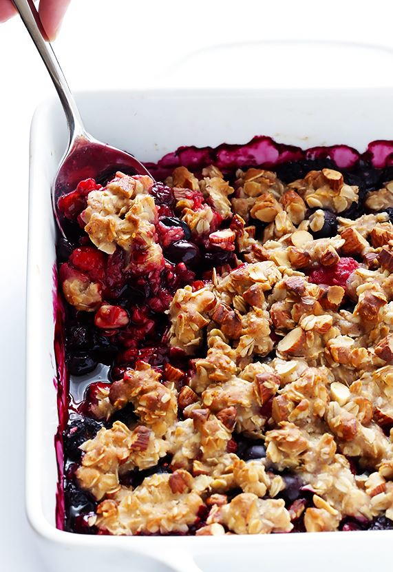 Wild Berry Crisp with Smoked Almonds