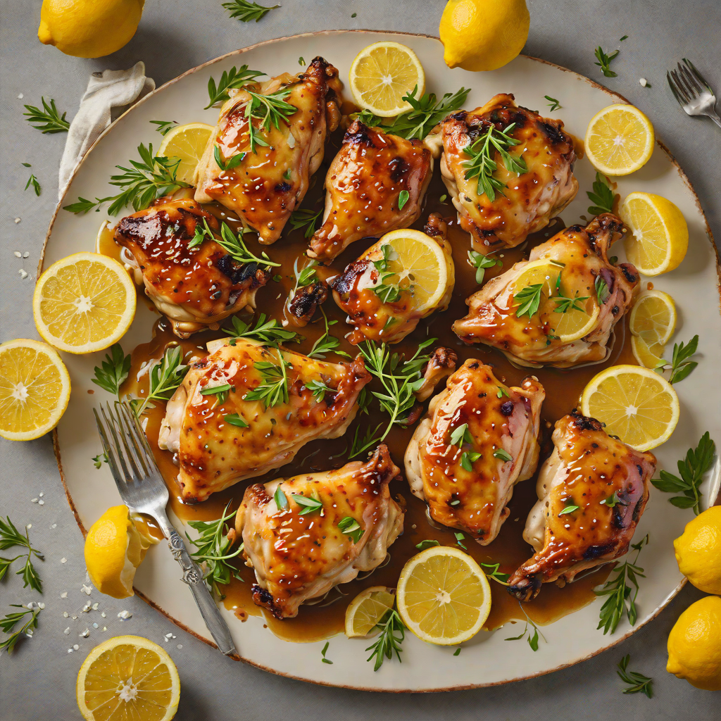 Honey-Glazed Lemon Chicken Thighs with Garlic and Thyme