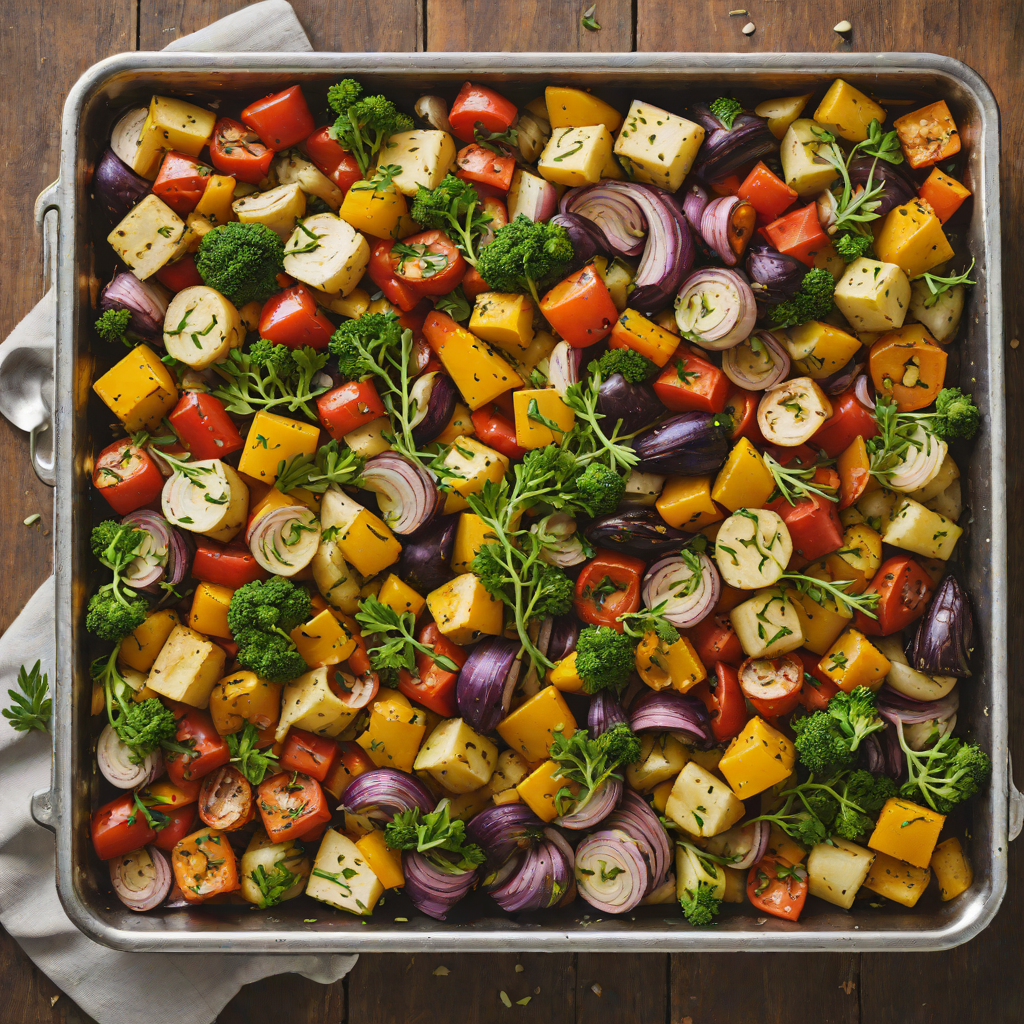 Stainless Steel Roasted Vegetable Medley with Garlic and Herbs