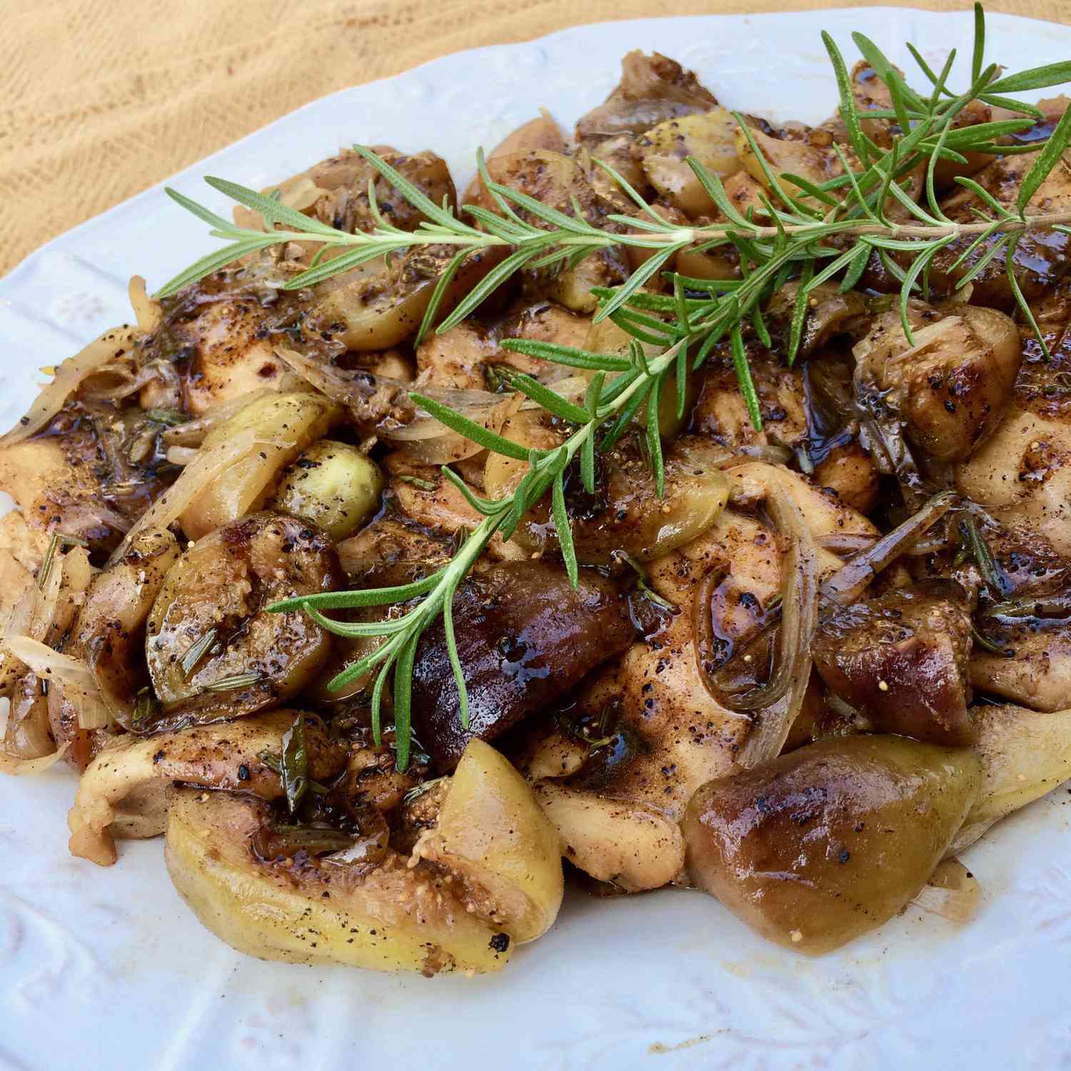 Pan-Seared Chicken Thighs with Balsamic Shallot Reduction