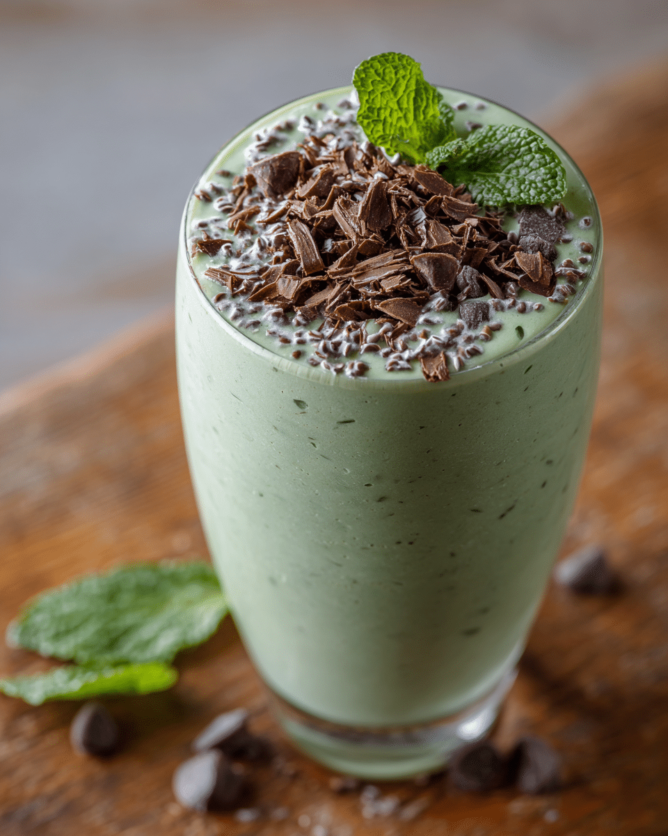 Snow Queen’s Icy Mint Chocolate Chip Smoothie