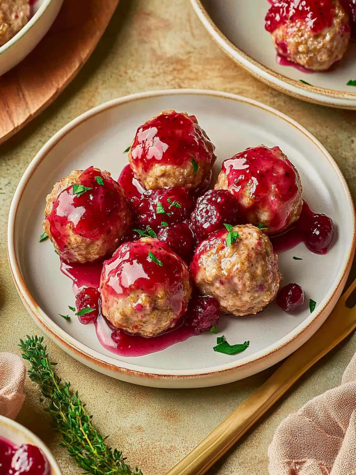 Winterberry and Maple Glazed Turkey Meatballs