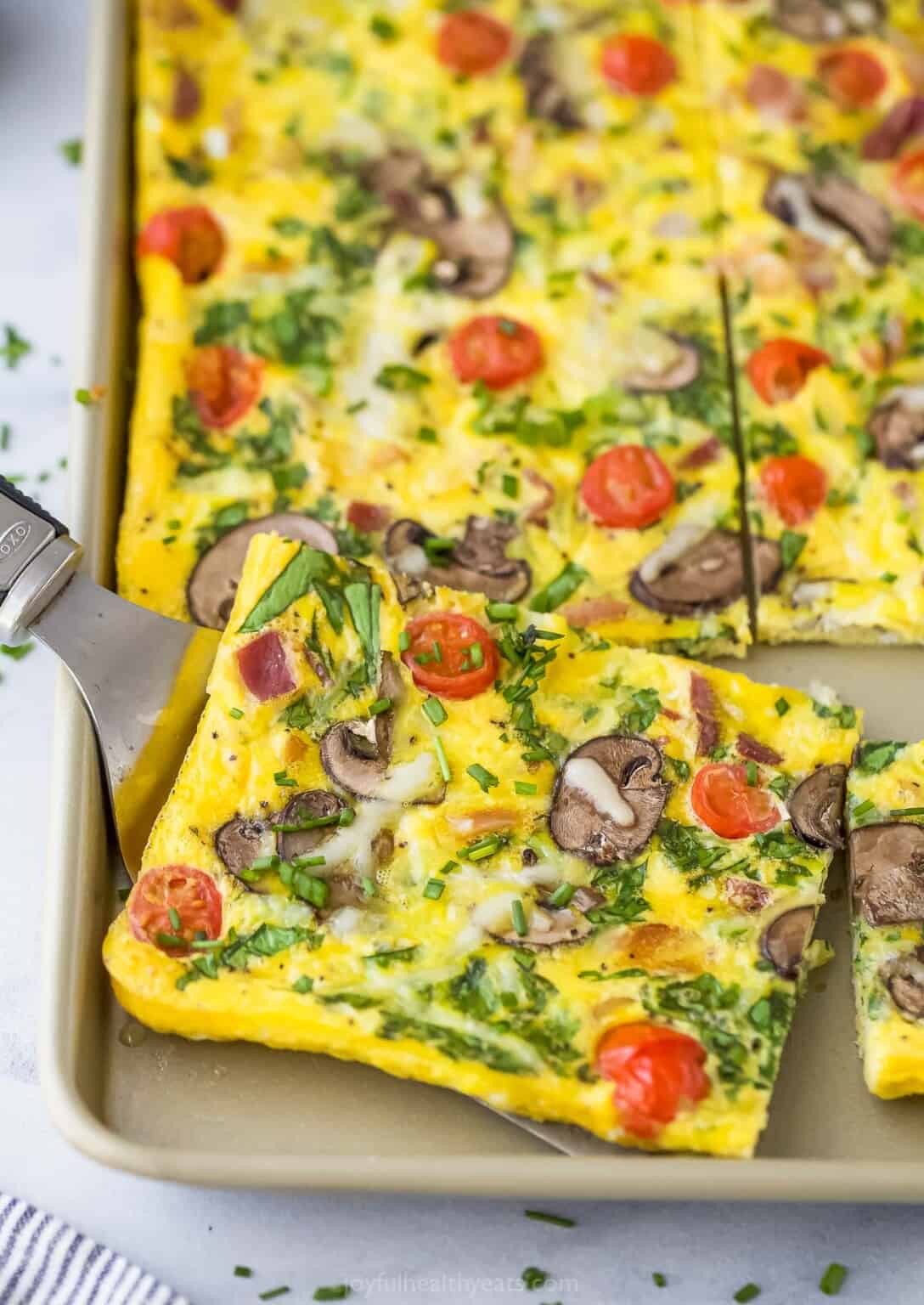 Nonstick Pan Mushroom and Spinach Frittata