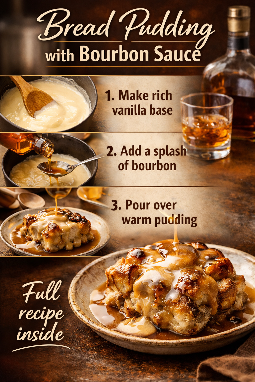 Maple Walnut Bread Pudding with Bourbon Sauce