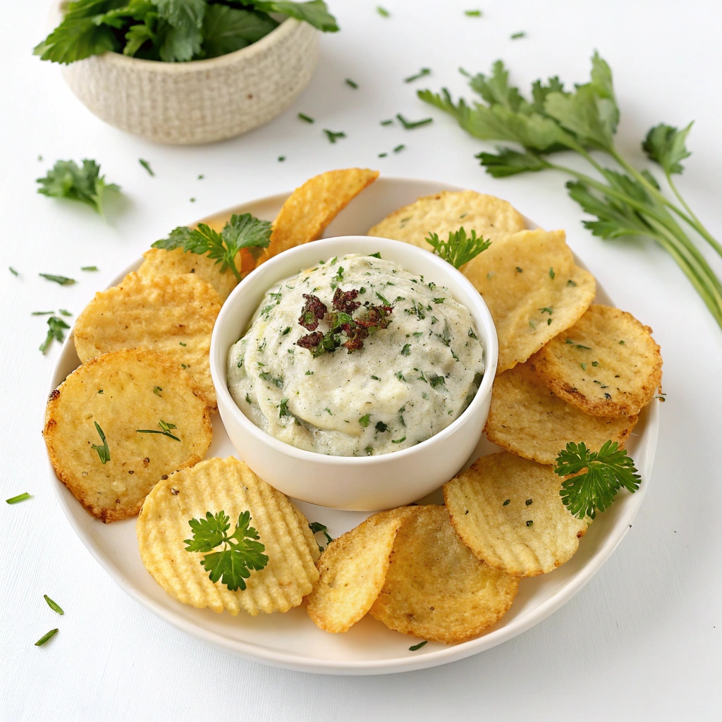 Doorbell Crisps with Herb Spread