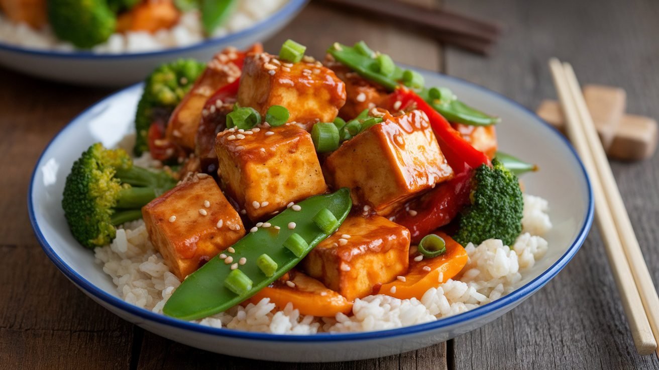 Teriyaki Tofu Stir-Fry with Snap Peas