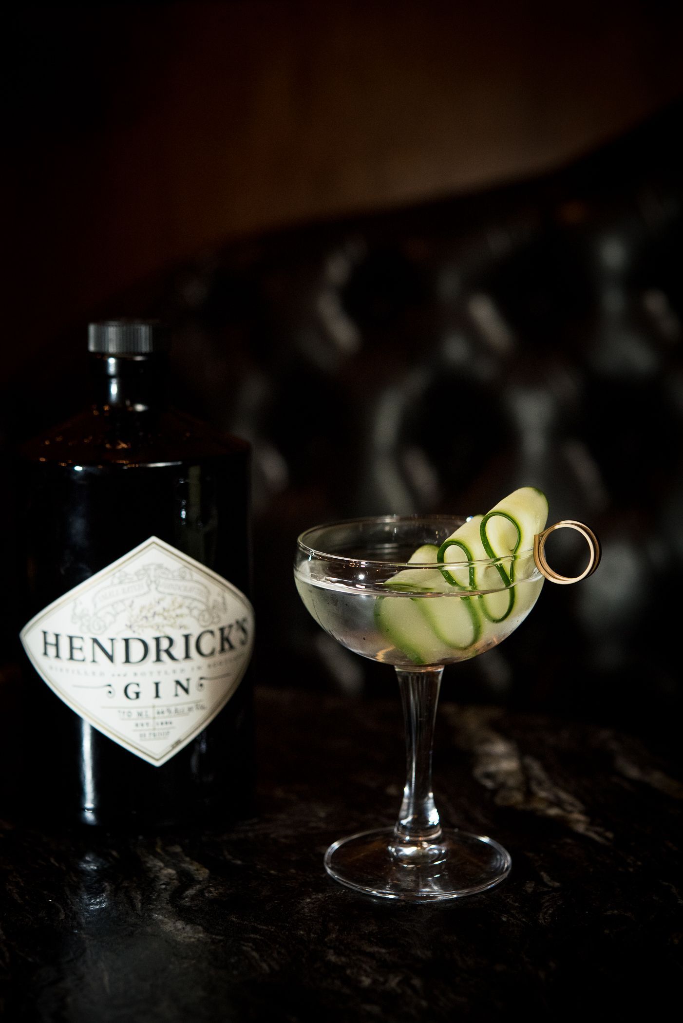 Ginger-Infused Gin Martini with Cucumber