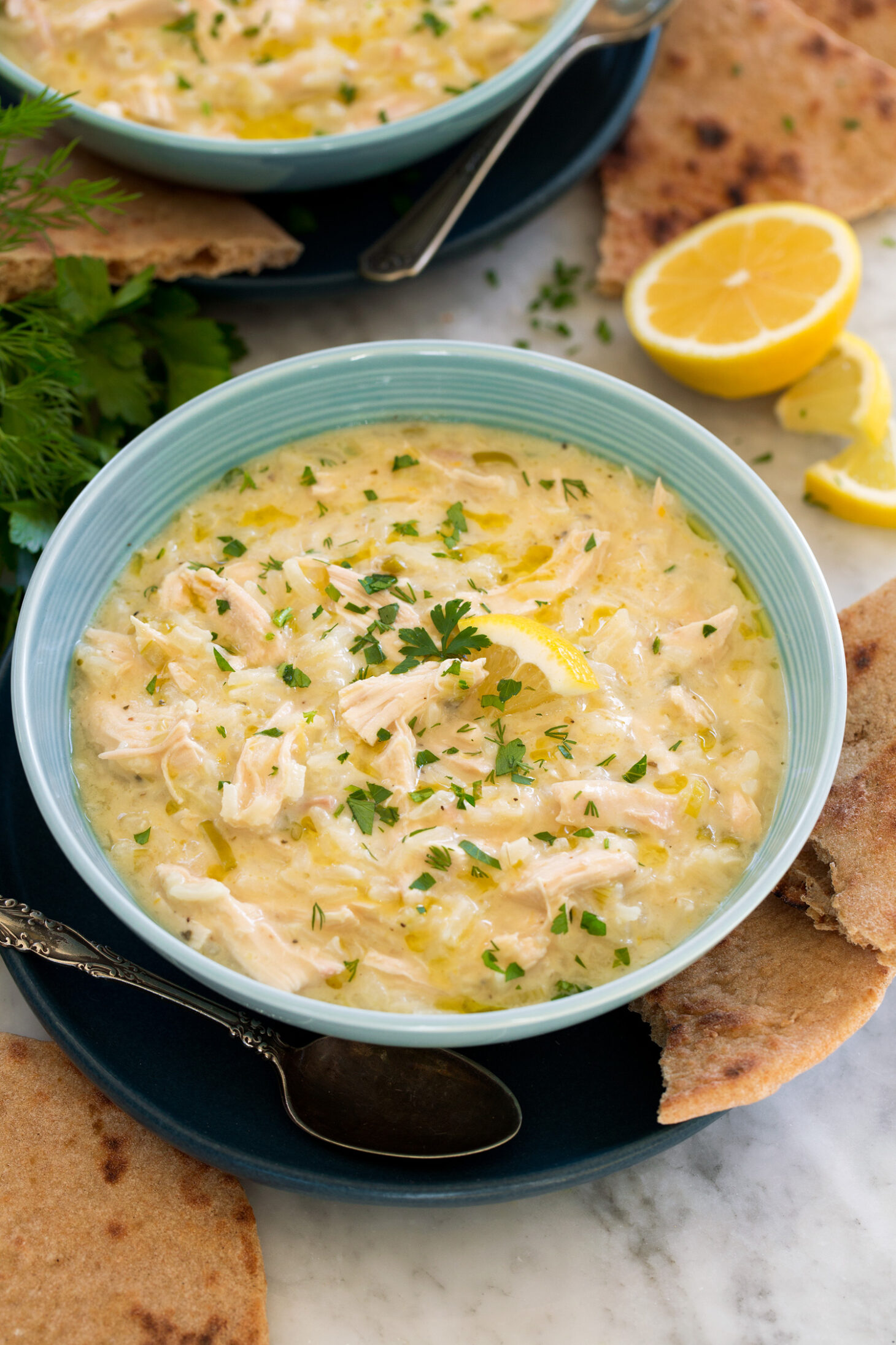 Slow-Simmered Greek Avgolemono Soup with Lemon and Egg