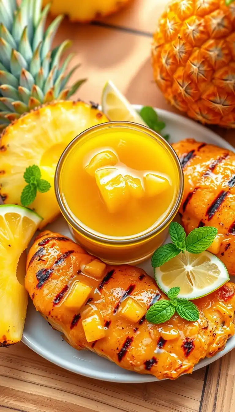 Spiced Rum Sunset with Tropical Pineapple