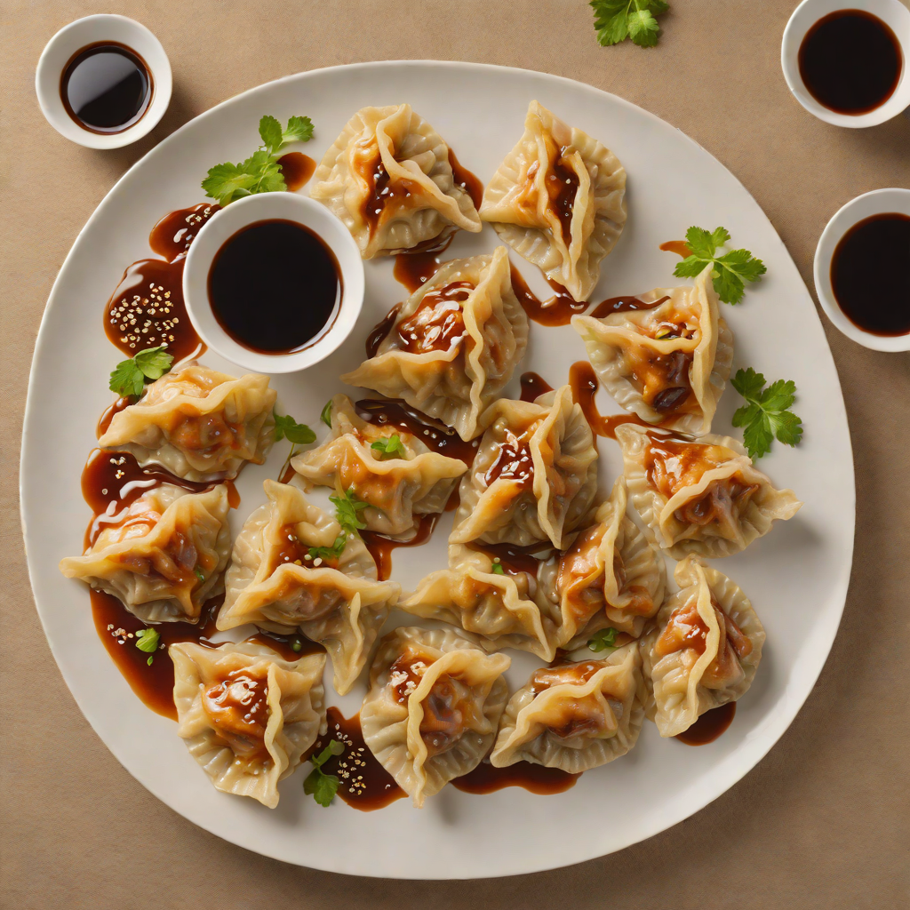 Pan-Fried Shanghainese Pork Dumplings with Ginger Soy Sauce