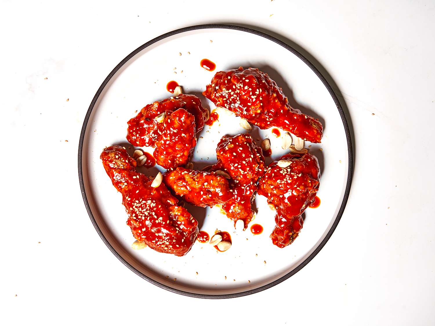 Korean Twice-Fried Chicken Wings with Spicy Garlic Sauce