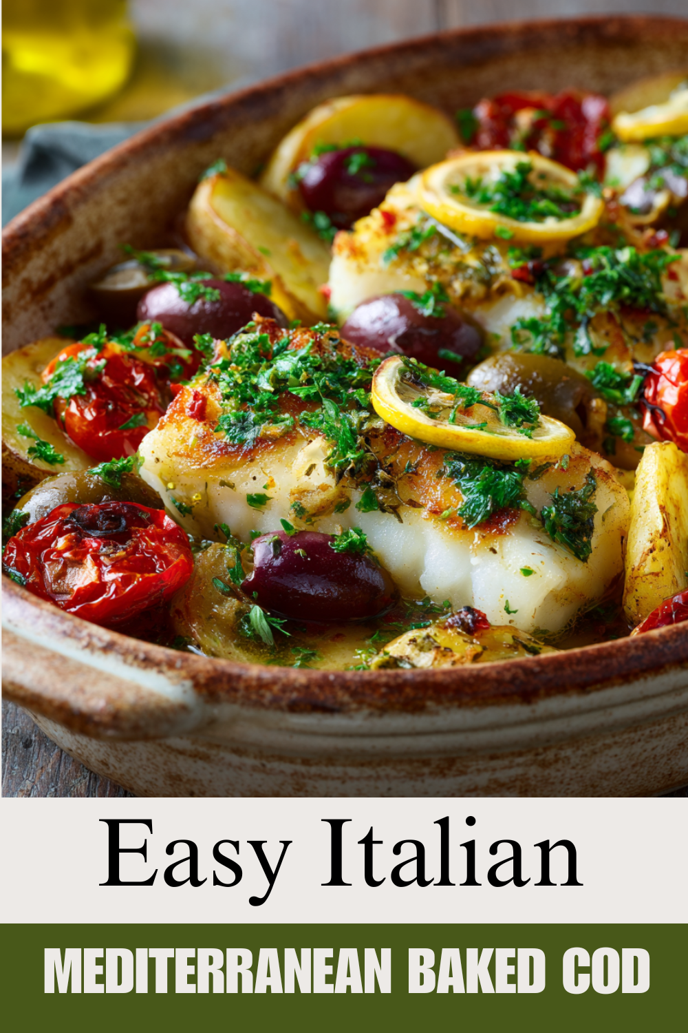Herb-Baked Mediterranean Cod with Lemon and Capers