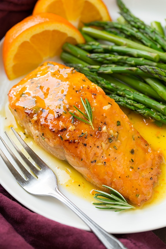 Orange-Ginger Glazed Salmon with Sesame Rice